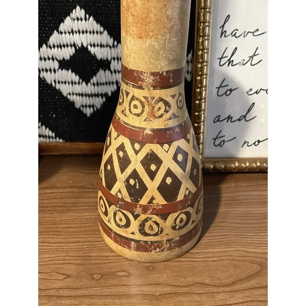 Pier 1 Imports Colombian Vase Tribal Print Bohemian Style